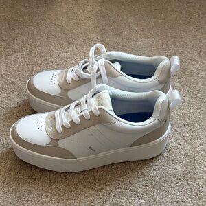 Keds White and Gray Platform Shoes